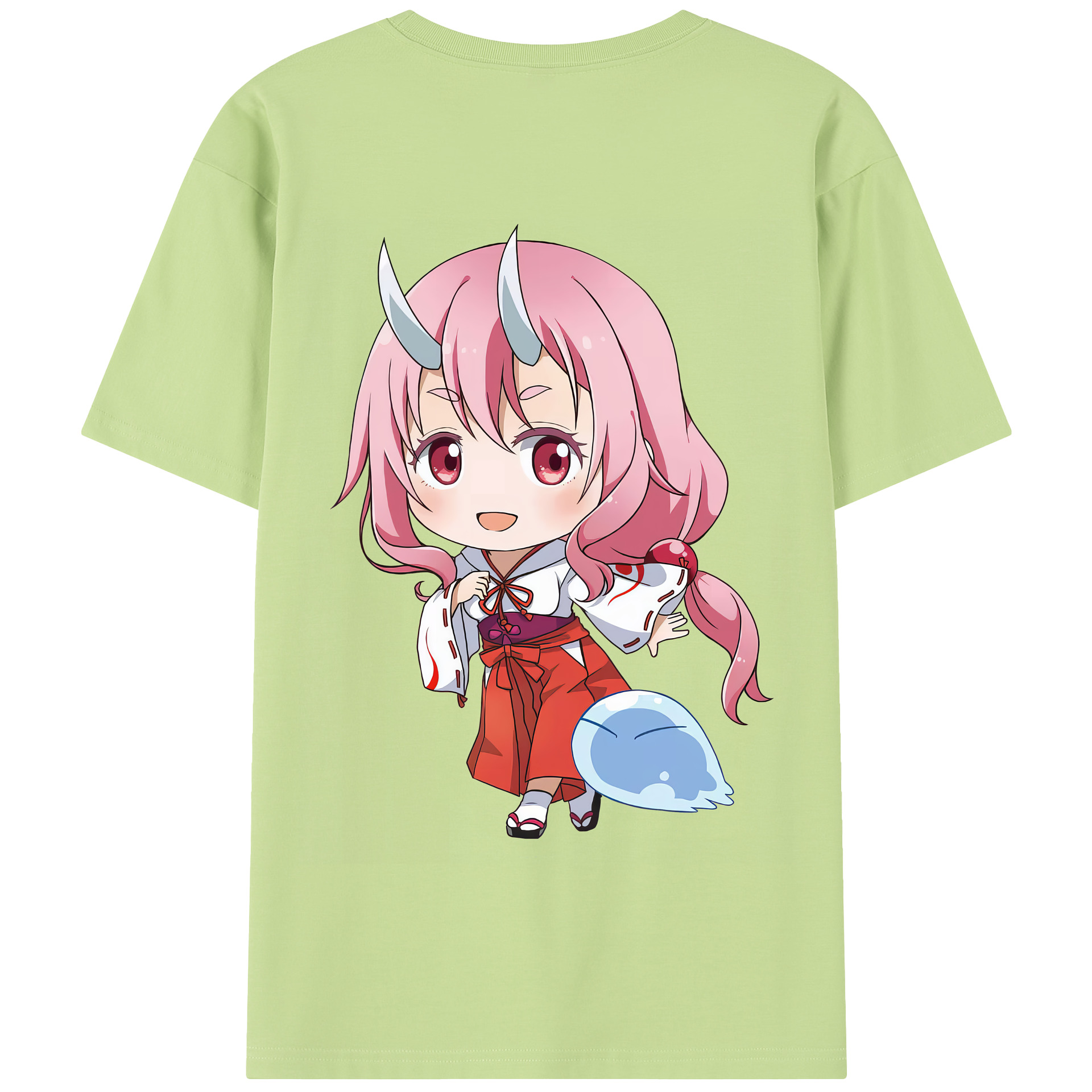 （画像用） 転スラ Regarding Reincarnated to Slime 綿100％半袖Tシャツ（背面プリント）